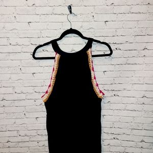 Derek Heart 1x sleeveless gauze top with gauze detail